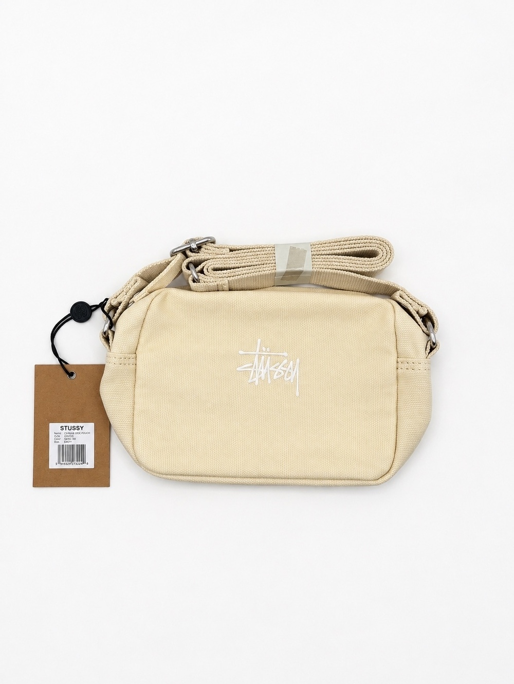 Stüssy Canvas Side Pouch in Natural